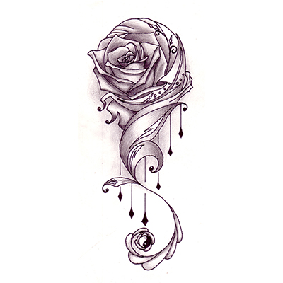 Guns n Rose Design On Upper Back Design Water Transfer Temporary Tattoo(fake Tattoo) Stickers NO.11474
